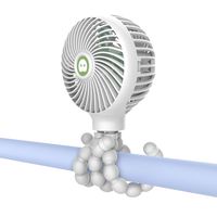 Mini Handheld Stroller Fan,Small Personal Portable Table Fan with USB Rechargeable Battery Operated Cooling Adjustable Electric Desk Fan for Travel Office Room Outdoor Household (White)