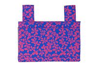 Qelse Designer Walker Tote Bag – Royal Blue Floral - 3-Pocket Walker Organizer Basket Bag for Walker Style Rollator & Folding Walkers – Universal Fit – Walker Accessory Hanging Storage Bag