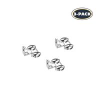 TOYOUTHS 3-Pieces Extra Links Silver Compatible with Fitbit Versa Bands Replacement Stainless Steel Metal Chains Accessories