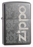 Zippo Logo Black Ice Pocket Lighter