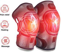 Electric Knee Massager, Knee Pad Heated Knee Brace Wrap Wireless Rechargeable 3 Temperature Control with Heat Therapy