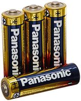 Panasonic AM-3PA/4B Alkalineplus AA Batteries, 4 Pack (Black)