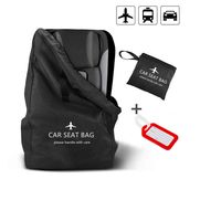 Car Seat Bag, Large Gate Check Travel Luggage Bag, Car Seat Cover Storage Bag Stroller Carrier with Shoulder Straps, Waterproof Carseat Carrier for Airplanes Trains Univeral Size