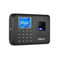 Aibecy Biometric Fingerprint Password Attendance Machine Multi-Language with 2.4 inch LCD Screen Employee Management Time Clock Checking-in Recorder Support U Disk to Download Data