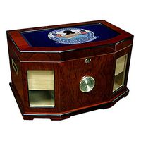 Large Premium Desktop Humidor - Glass Top -US Navy USS George Washington (CVN-73)