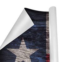 Gift Wrapping Paper Roll Texas Flag Pattern on Wooden Board Texture,Retro Vintage Style_ for Birthday,Holiday,Wedding,Baby Shower Gift Wrap - 3Rolls - 58inch x 23inchPerRoll