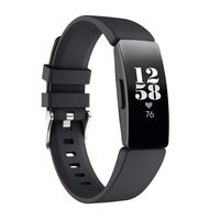 OutTop(TM) Sports Silicone Watchband for Fitbit Inspire/Inspire HR Replacement Adjustable Wristband Watchband Strap Wrist (Black)