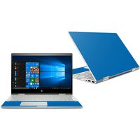 MightySkins Skin Compatible with HP Envy x360 Convertible 15" (2018) - Solid Blue | Protective, Durable, and Unique Vinyl Decal wrap Cover | Easy to Apply, Remove, and Change Styles | Made in The USA
