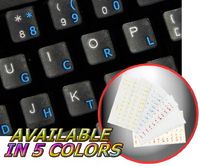 4Keyboard Dvorak Simplified Keyboard Sticker with Blue Lettering Transparent Background for Desktop, Laptop and Notebook