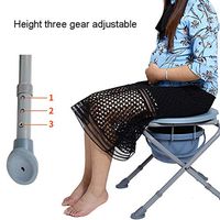 XIAOXIAO Elderly Bedside Commode, Camping Bedside Toilet Portable Toilet Non-Slip Non-Slip Bearing Strong Bearing 180Kg Foldable