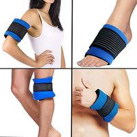 Reusable Universal Gel Ice Pack for Injuries, Flexible Cold Pack Ice Wrap with Soft Fabric Backing for Hot Cold Therapy on Elbow Ankle Knee Wrist Leg Shoulder Neck Arm Thigh Feet by WORLD-BIO