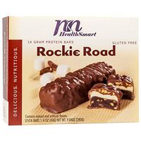 HealthSmart - High Protein Diet Bar - Rockie Road - 14g Protein - Low Calorie - Gluten Free (7/Box)
