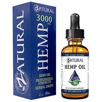3,000mg Zatural Hemp Oil Drops: Hemp Seed Oil for Pain Relief, Anxiety, Stress, Relaxation, Better Sleep and Mood – Natural, Anti Inflammatory and Immune Support. Rich in Omega 3 & 6 (3,000mg Natural)