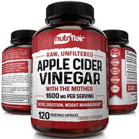Apple Cider Vinegar Pills 1600MG - Powerful ACV Capsules for Natural Weight Loss, Detox, Digestion - Supports Healthy Blood Sugar & Immune System (60 Veggie Capsules)