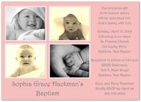 Four Me? in Pink Baptism Invitations Christening Invitations - Set of 20