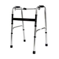 LHQ-HQ Folding Lightweight Aluminium Walking Frame Walker - Adjustable Height 28.7~35.8 Inches Non-Slip Walking Stick with Hospital