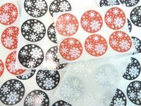 Minilabel 34mm Round Printed Mixed Colours Snowflake Plastic Decorative Seal Labels Gift Wrap Stickers