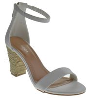 TOP Moda Spira 1 Womens Chunky Heel Single Band Platform Buckle Dress Sandals White 7