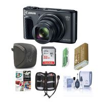 Canon PowerShot SX730 HS Digital Point & Shoot Camera, Black - Bundle with 32GB SDHC Card, Camera Case, Spare Battery, Cleaning Kit, Memory Wallet, Card Reader, Software Package