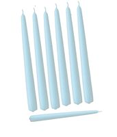 D'light Online Elegant Taper Premium Quality Candles, Hand-Dipped, Dripless and Smokeles - Set of 12 Individually Wrapped (12 Inch, Light Blue)