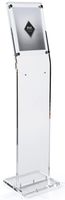Displays2go Clear Acrylic Sign Stand for 8-1/2 x 11 Inches Graphics, Free-Standing, Single Sided with Acrylic Face Plate (TLHAC8511)