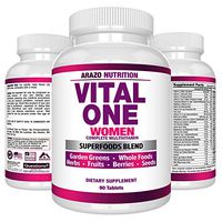 Vital ONE Multivitamin for Women - Daily Wholefood Supplement - 90 Tablets - Arazo Nutrition