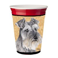 Caroline's Treasures SC9119RSC Schnauzer Red Solo Cup Hugger, Multicolor