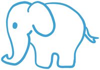 hBARSCI Elephant Vinyl Decal - 5 Inches - for Cars, Trucks, Windows, Laptops, Tablets, Outdoor-Grade 2.5mil Thick Vinyl - Sky Blue