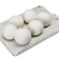 HoWuChu Wool Dryer Balls 6 x 3.15 inches, Premium Reusable Natural Fabric Softener Saving Drying Time, Reducing Wrinkles - 6 x 2.11oz