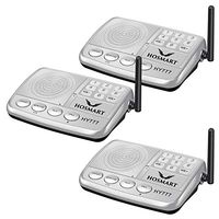 Wireless Intercom System Hosmart 1/2 Mile Long Range 7-Channel Security Wireless Intercom System for Home or Office (2018 New Version) [3 Stations Silver]