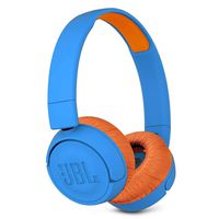 JBL JR 300BT Kids On-Ear Wireless Headphones Safe Sound Technology (Blue/Orange)