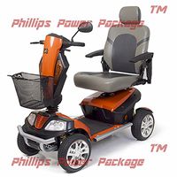 Golden Technologies - Patriot - Heavy Duty Scooter - 4-Wheel - Orange - Phillips Power Package TM - to $500 Value