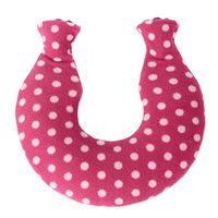 1.6L Neck/Shoulder Hot Water Bottle Water-Filled Bag with Villus Cover, Rose Red