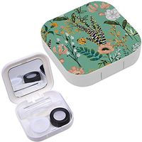 Portable Contact Lens Case Box Travel Kit Mirror + Bottle + Tweezers Container Holder [ Beautiful Garden Blooming Flower Many ]
