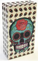 Eclipse Candy Skull Design Crushproof Hard Plastic Cigarette Case, 100s, Choose Your Own Style! 3117CSKULL (Red Flower)