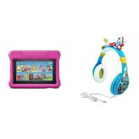 Fire 7 Kids Edition Tablet (Pink) + Toy Story Headphones (Forky)