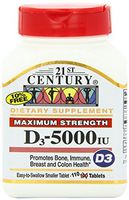 21st Century D 5000 iu Tablets, 110-Count Pack of 2