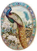 Punch Studio Die Cut Gem Glitter Embellished Notepad ~ Peacock 66517