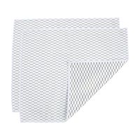 Casabella Microfiber 12" x 14" Cloth, Pack of 2, Black Honeycomb, White Glass