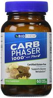 Biochem Carb Phaser 1000 with Phase 2-60 Count - Helps Support Glucose Metabolism - Chromium - White Kidney Bean - Digestive Enzymes