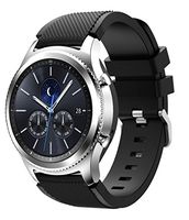 Samsung Galaxy Gear S3 R775 Classic Smartwatch (Bluetooth) (S3 Classic Black Silicone Band) (Renewed)