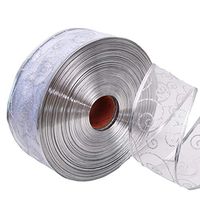 meiyuan Glitter Ribbon Wrapping Bow Packaging Belt Xmas Decor 200x5cm Light Gray