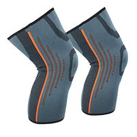 NOOZ Compression Knee Braces/Sleeves - 1 Pair (Gray, X-Large)