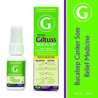Bucalsep Canker Sore Relief Medicine by Giltuss | Remedy for Cold Sores, Mouth Ulcers and Infections, Sore Throat | Oral Spray 30ml