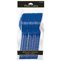 Amscan 4547.74 Plastic Spoons, 20 pieces, Navy Flag Blue
