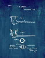 Tobacco Pipe Patent Print Midnight Blue (11" x 14") M10761