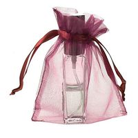 Sheer Organza Pouch Bag, 144-pack (5" x 6.5", Burgundy)