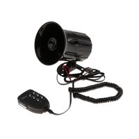 MagiDeal 12V Car Horns Motorcycle Police 6 Sound Siren Megaphone Speaker