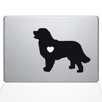 The Decal Guru I Love My Bernese Mountain Dog Decal Vinyl Sticker, 11" MacBook Air, Black (1477-MAC-11A-BLA)