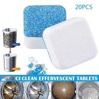 Washer Machine Cleaner, Washing Machine Effervescent Tub Cleaner Descaler Deep Cleaning Remover Deodorant Durable, Professional Strength Stain & Odor Eliminator (20PCS)